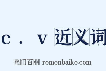 c.v近义词是什么意思的图片